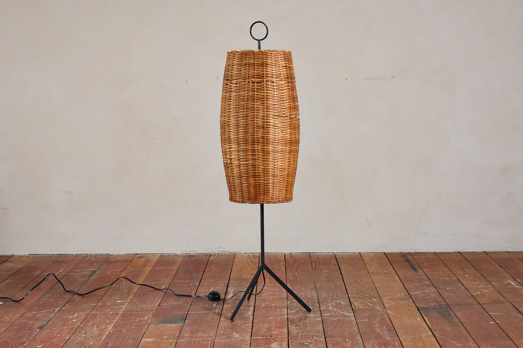 J.T. Kalmar Rattan Floor Lamp