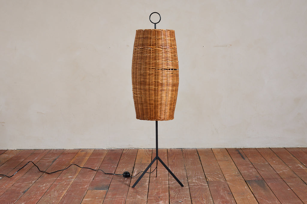 J.T. Kalmar Rattan Floor Lamp
