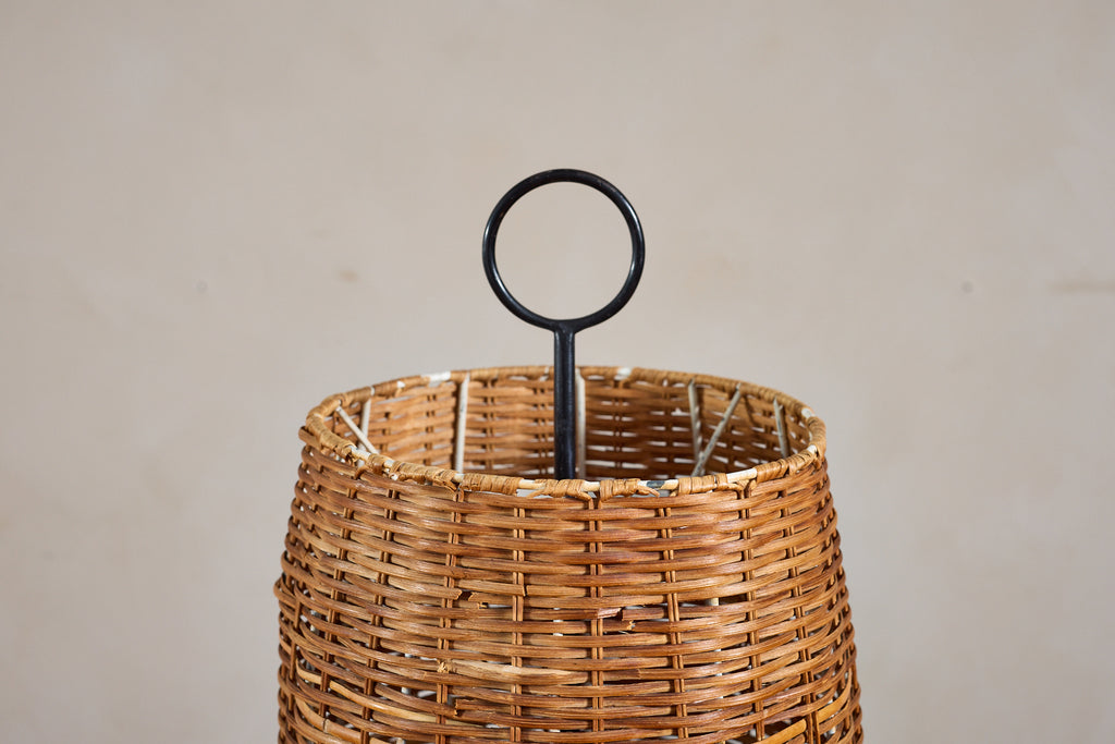 J.T. Kalmar Rattan Floor Lamp