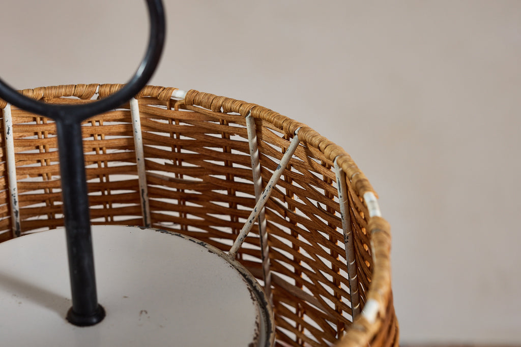 J.T. Kalmar Rattan Floor Lamp