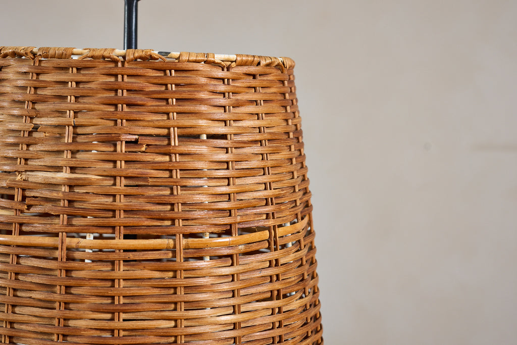 J.T. Kalmar Rattan Floor Lamp