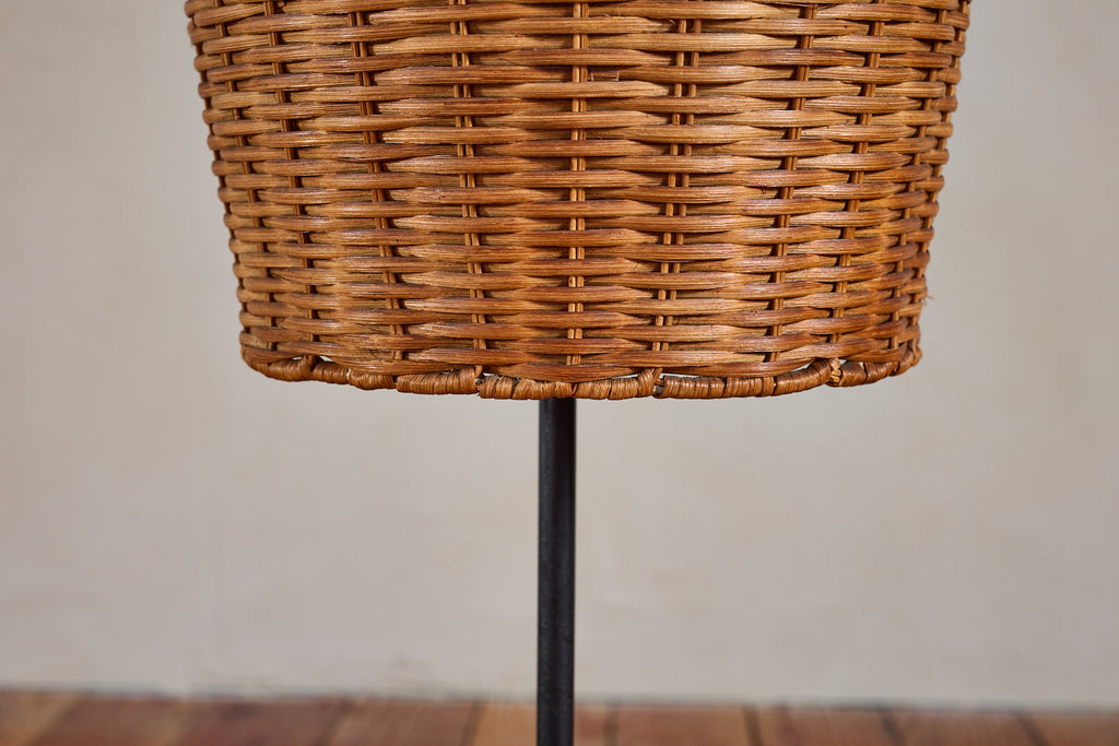 J.T. Kalmar Rattan Floor Lamp