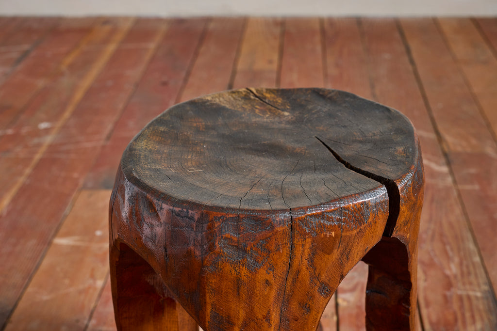 French Carved Wood Stools