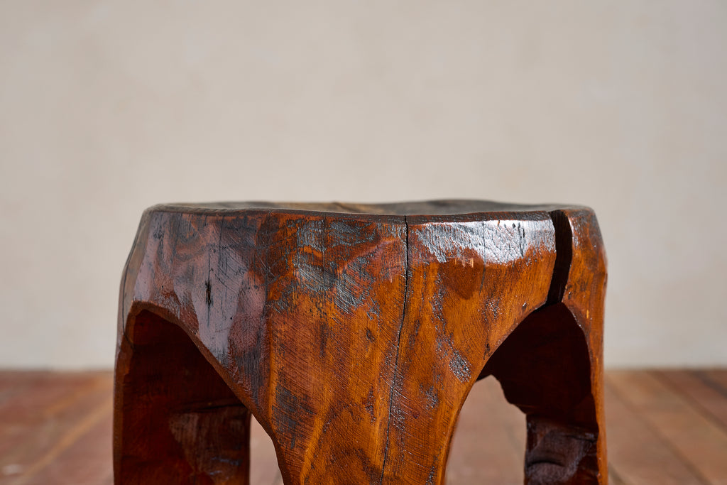 French Carved Wood Stools