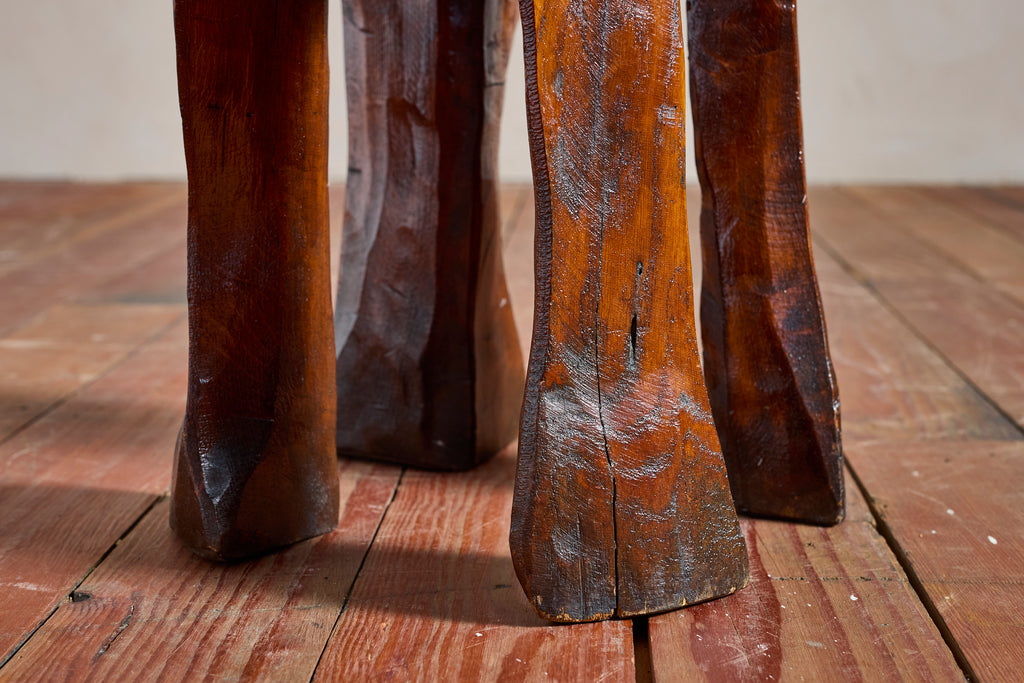 French Carved Wood Stools