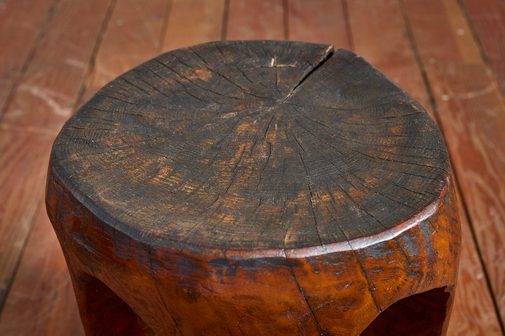 French Carved Wood Stools