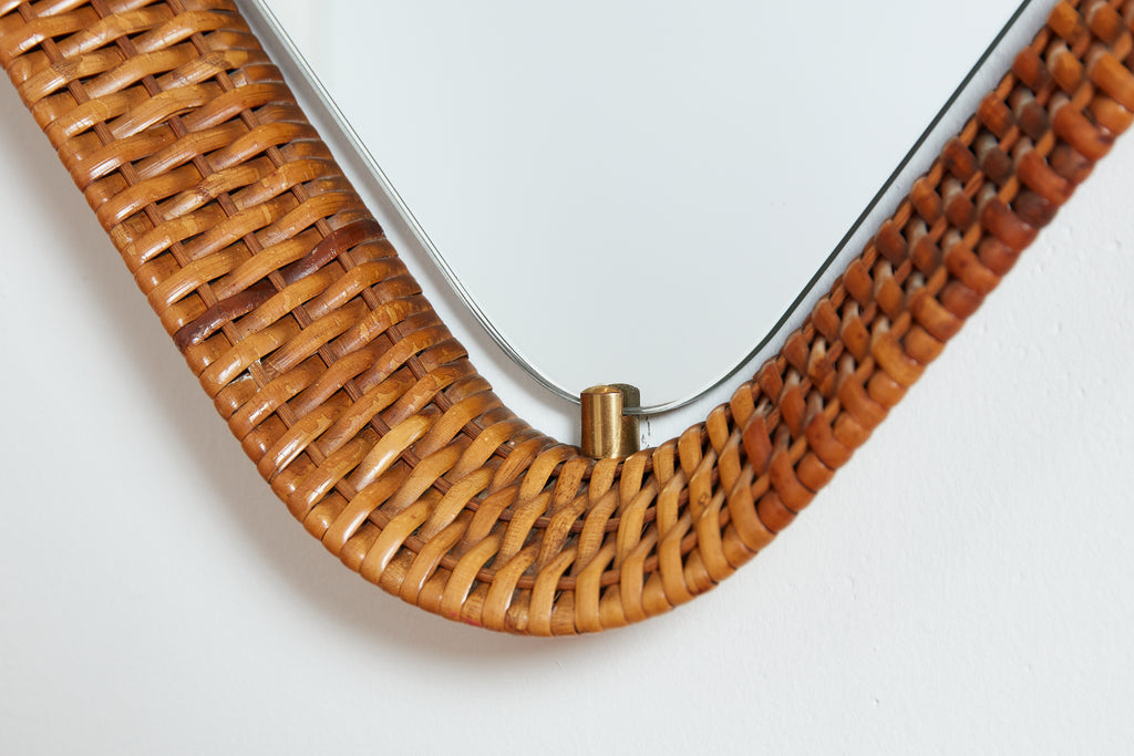 Italian Wicker Mirror