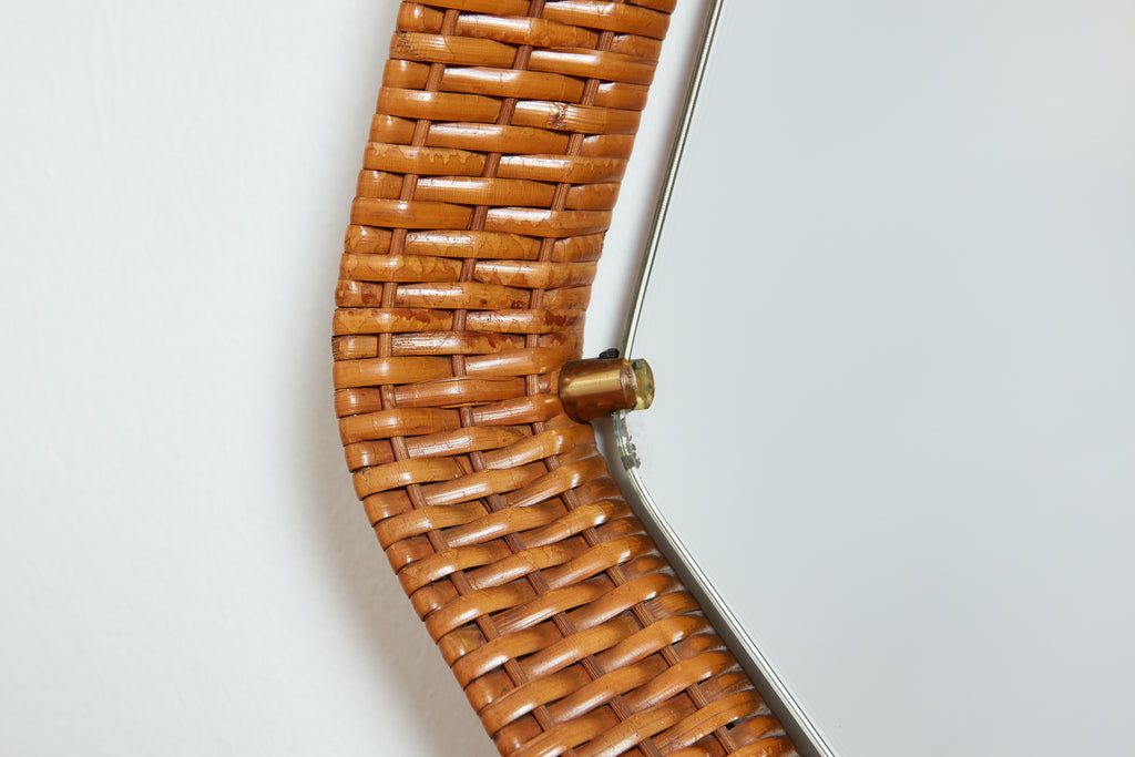 Italian Wicker Mirror