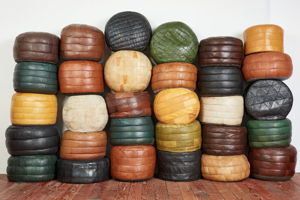 De Sede Leather Patchwork Ottomans