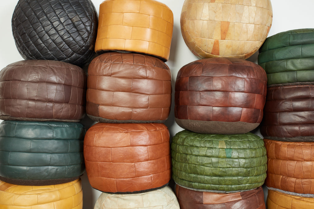 De Sede Leather Patchwork Ottomans