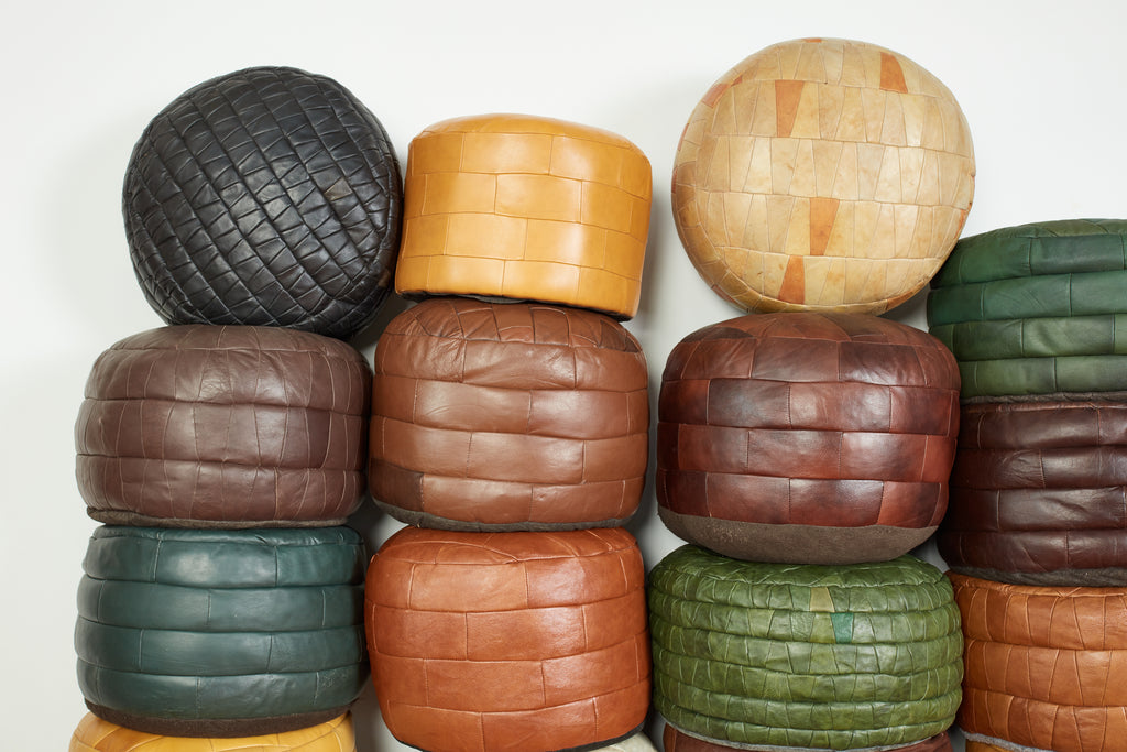 De Sede Leather Patchwork Ottomans