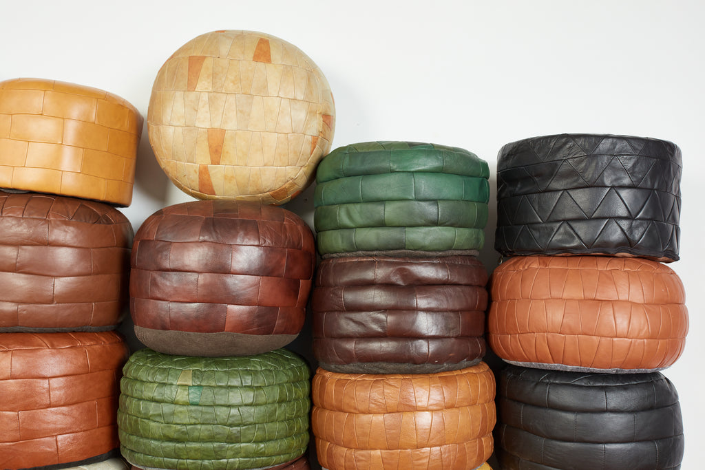 De Sede Leather Patchwork Ottomans