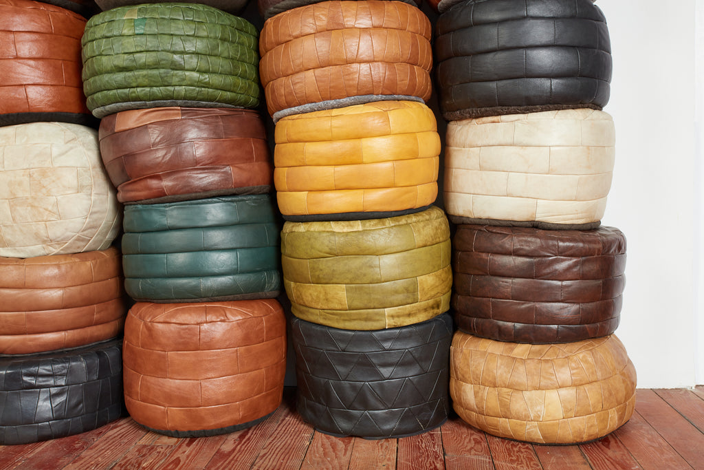 De Sede Leather Patchwork Ottomans