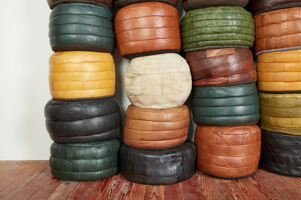 De Sede Leather Patchwork Ottomans
