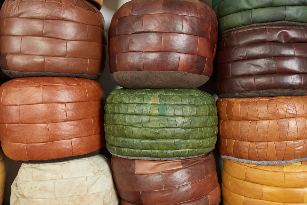 De Sede Leather Patchwork Ottomans