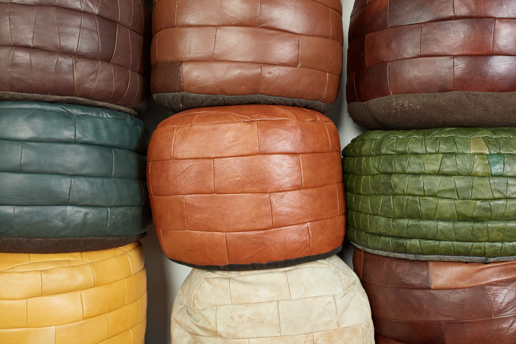De Sede Leather Patchwork Ottomans