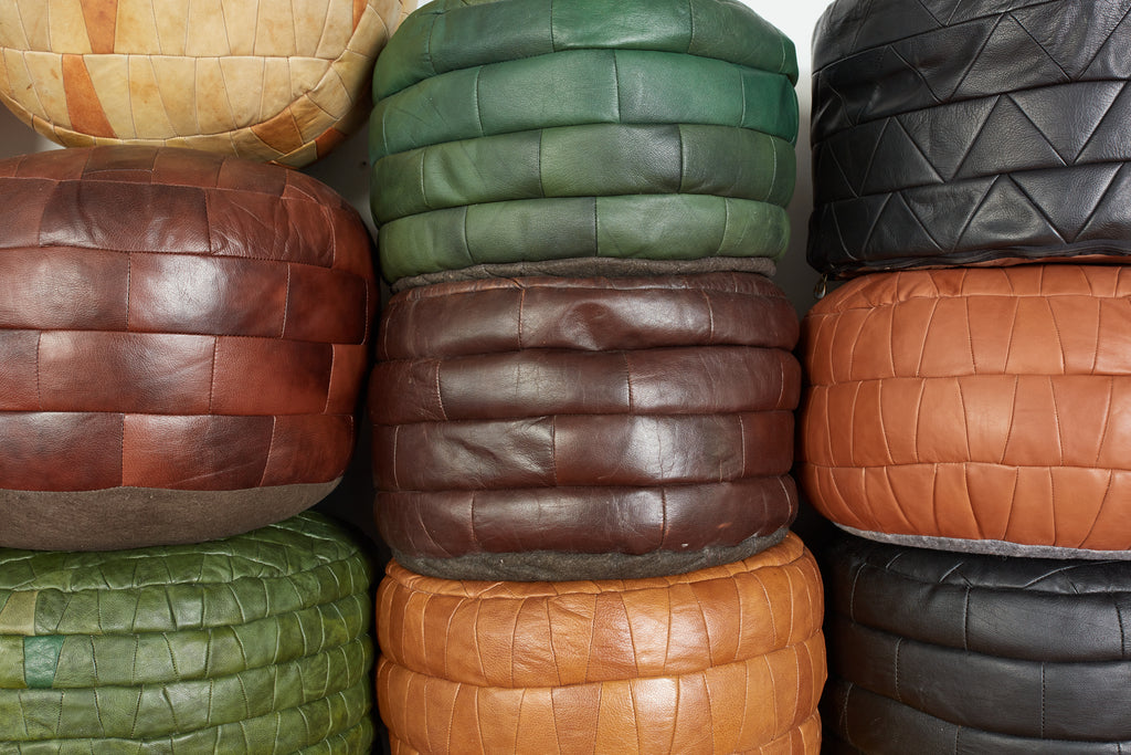 De Sede Leather Patchwork Ottomans