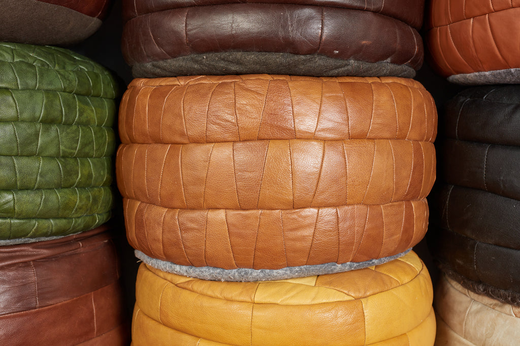 De Sede Leather Patchwork Ottomans