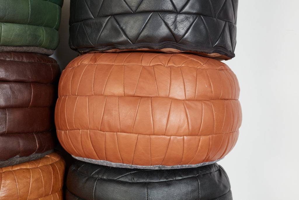 De Sede Leather Patchwork Ottomans