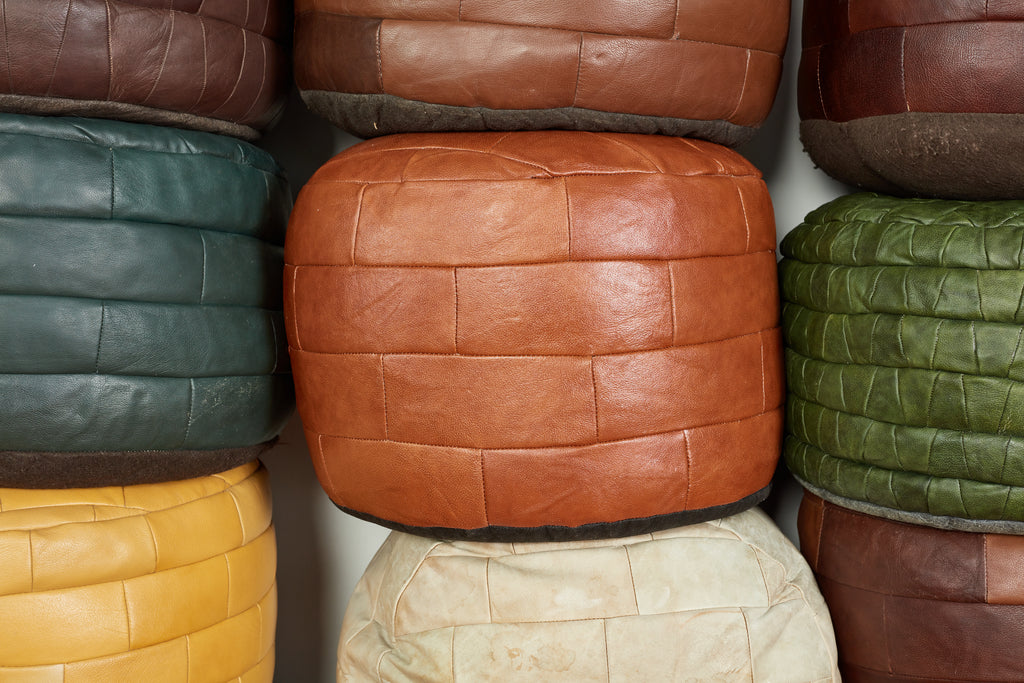 De Sede Leather Patchwork Ottomans