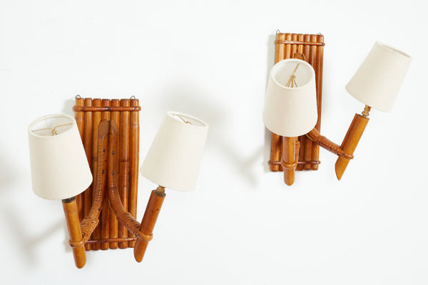 French Bamboo Sconces