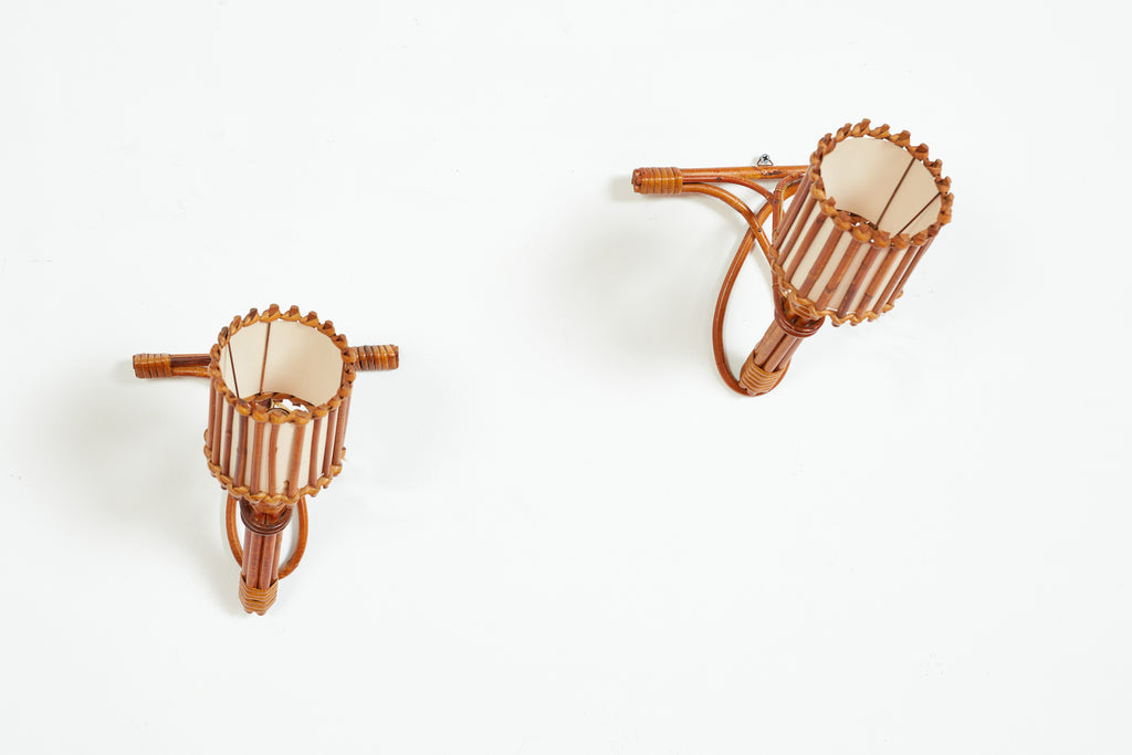 Louis Sognot Bamboo Sconces