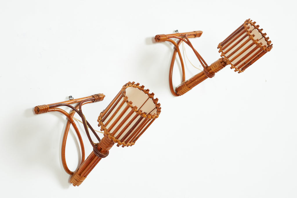 Louis Sognot Bamboo Sconces