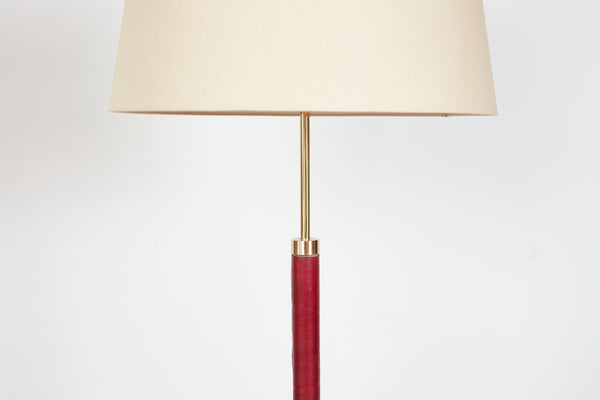 Red Jacques Adnet Style Floor Lamp
