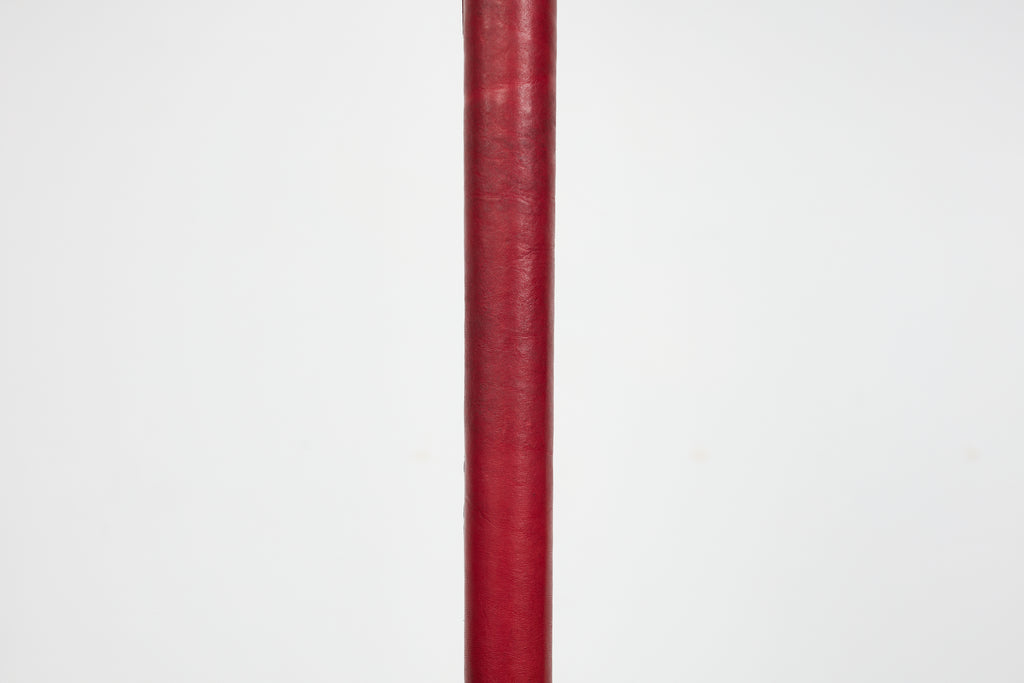 Red Jacques Adnet Style Floor Lamp