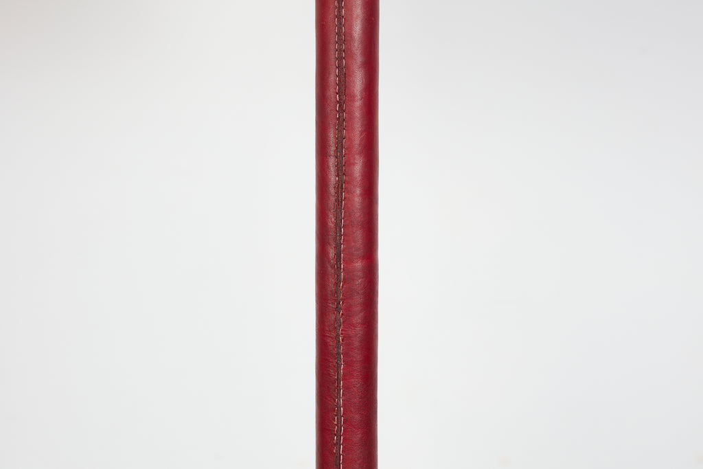 Red Jacques Adnet Style Floor Lamp