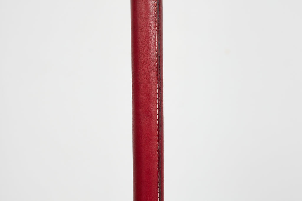 Red Jacques Adnet Style Floor Lamp