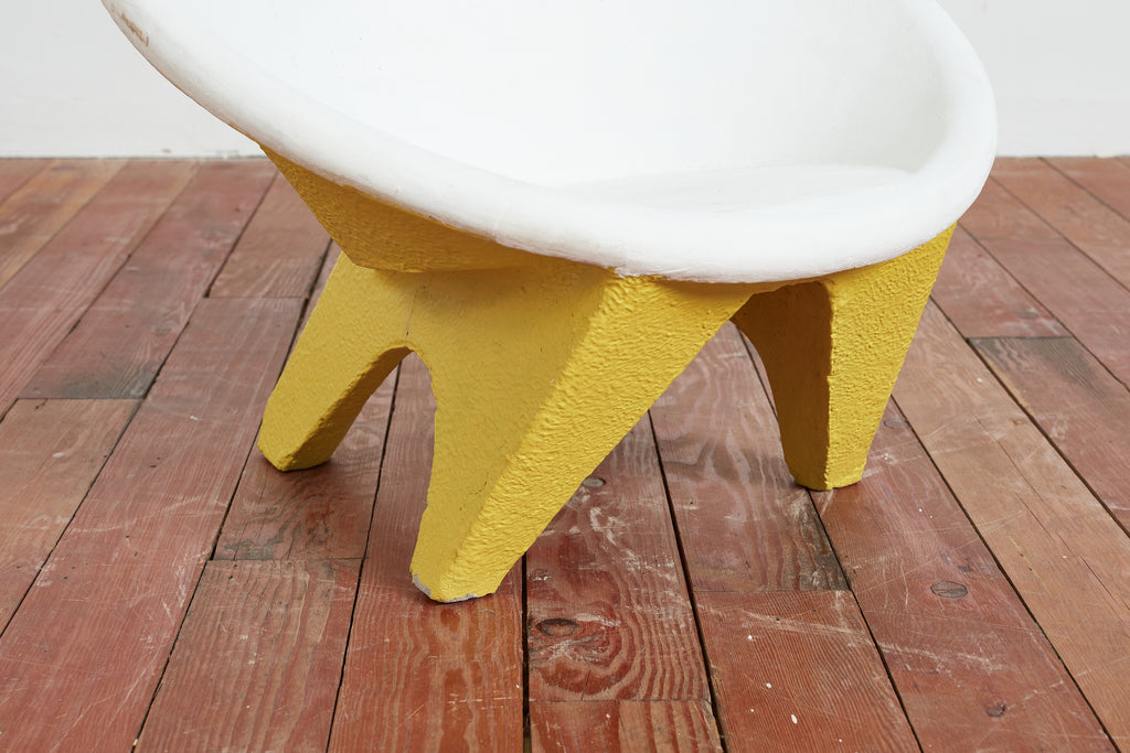 Pair of Yellow Concrete Chairs