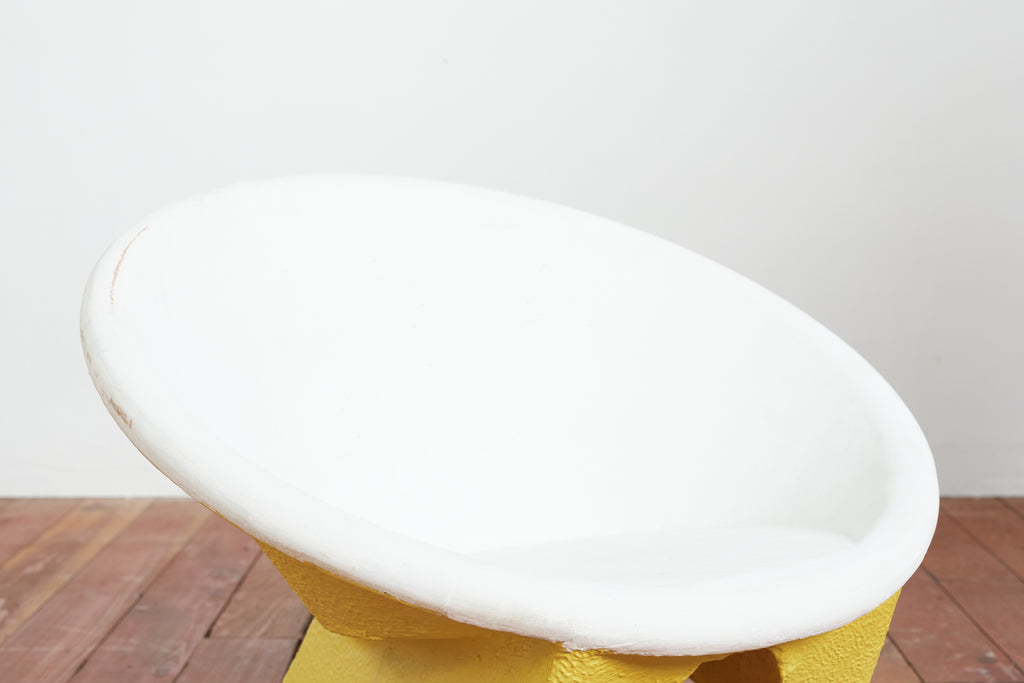 Pair of Yellow Concrete Chairs