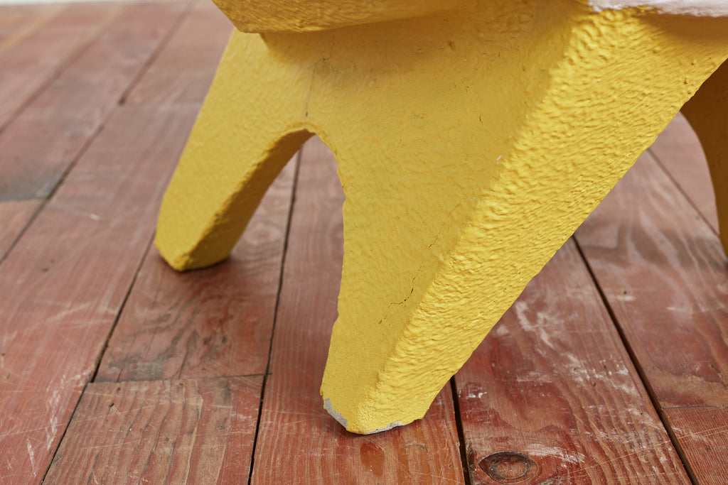 Pair of Yellow Concrete Chairs