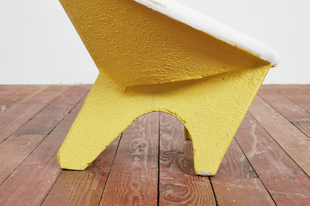 Pair of Yellow Concrete Chairs