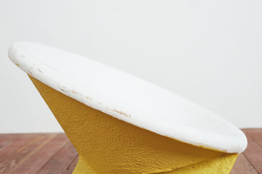 Pair of Yellow Concrete Chairs