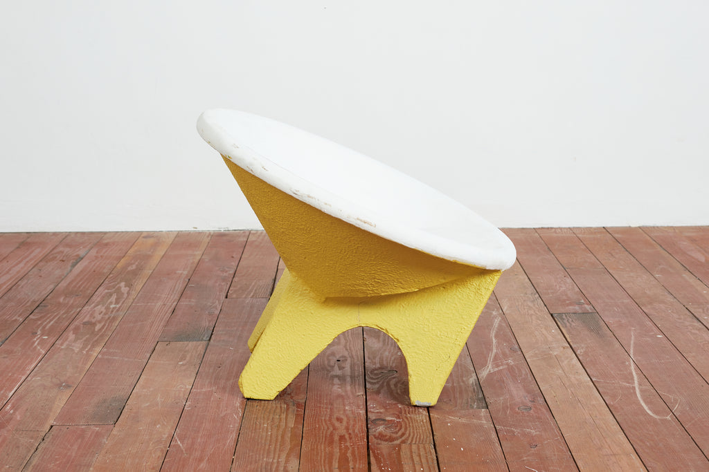 Pair of Yellow Concrete Chairs