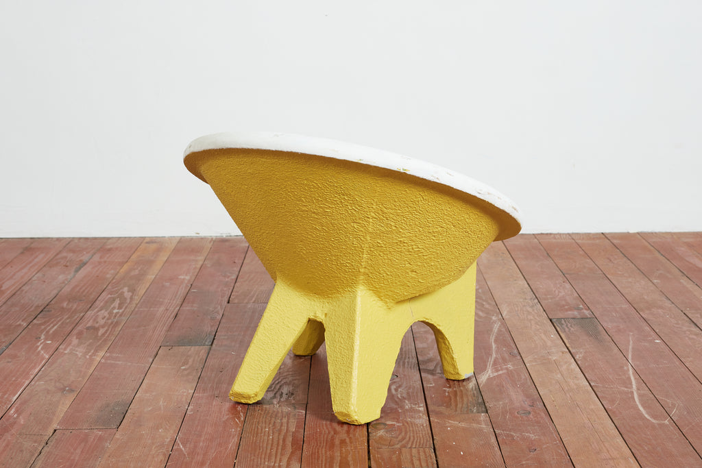 Pair of Yellow Concrete Chairs