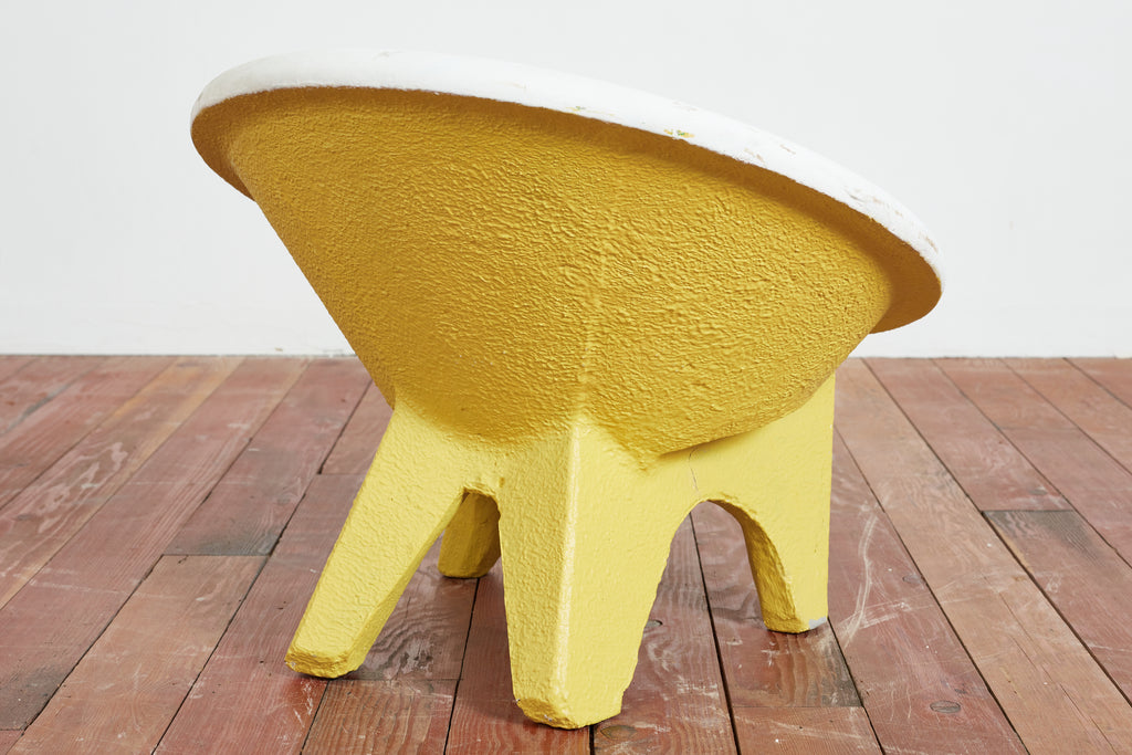 Pair of Yellow Concrete Chairs