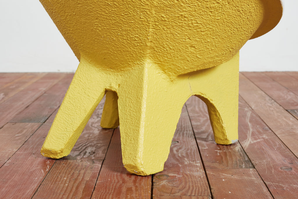 Pair of Yellow Concrete Chairs