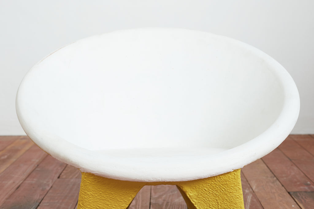 Pair of Yellow Concrete Chairs