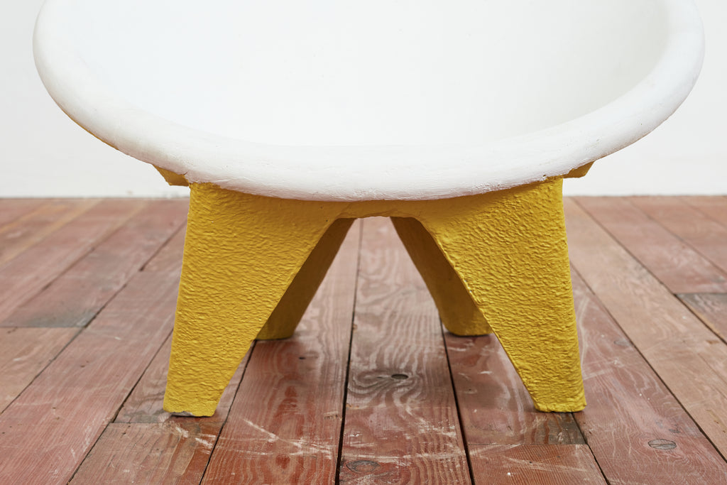 Pair of Yellow Concrete Chairs