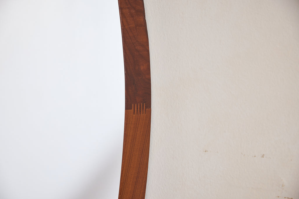 Italian Wood and Leather Mirror