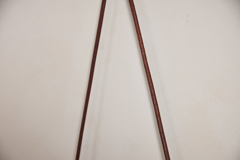 Italian Wood and Leather Mirror