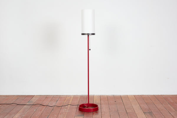 Wilshire Red Leather Floor Lamp