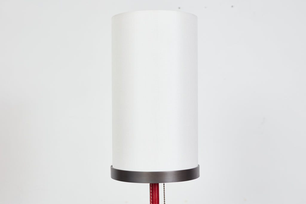 Wilshire Red Leather Floor Lamp