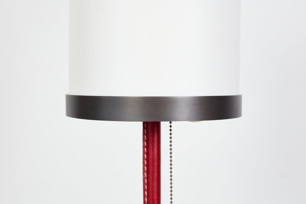 Wilshire Red Leather Floor Lamp