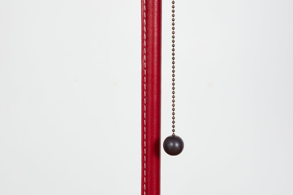 Wilshire Red Leather Floor Lamp