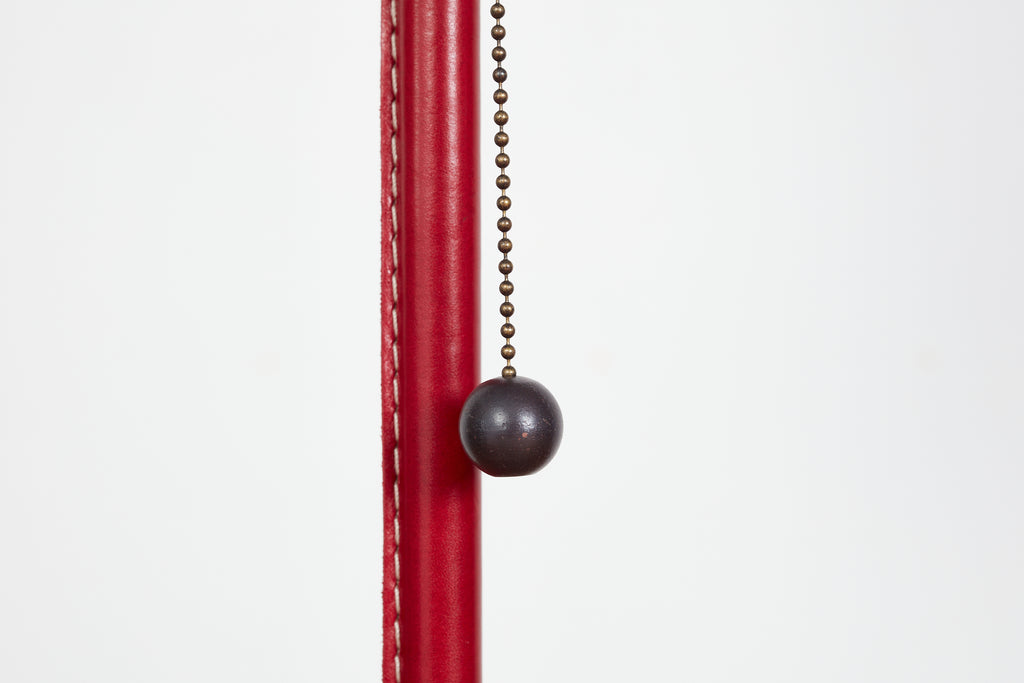 Wilshire Red Leather Floor Lamp
