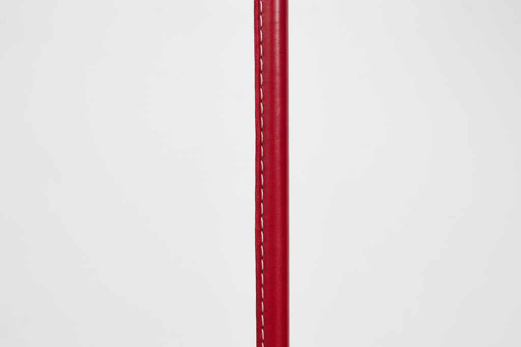 Wilshire Red Leather Floor Lamp